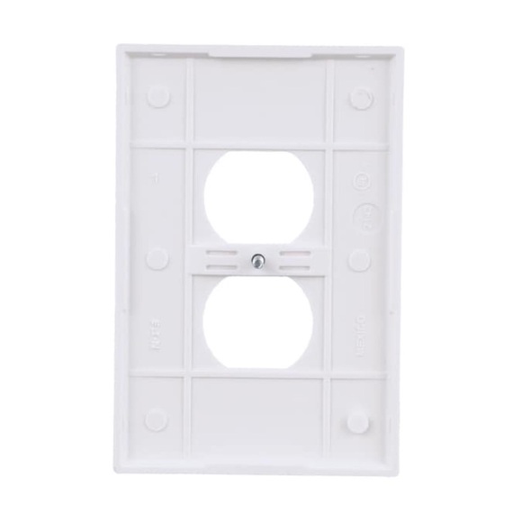 Leviton 1-Gang Duplex Outlet Wall Plate Cover, White - Picture 8 of 14
